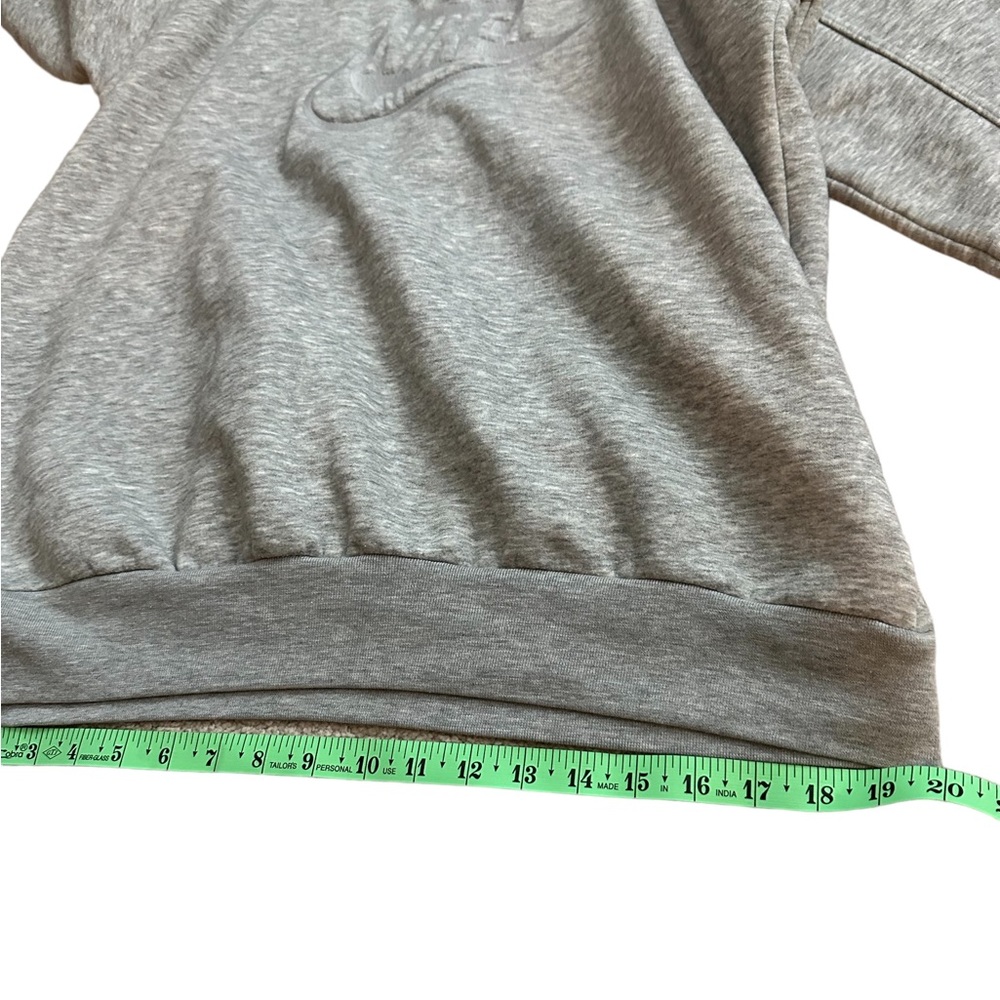 Nike Vintage swoosh Logo Sweatshirt 1/4 Zip Top XL Light Gray - Picture 7 of 12